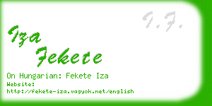 iza fekete business card